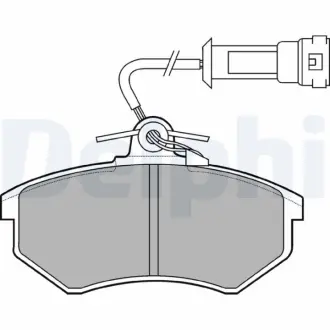 Комплект тормозных колодок, дисковый тормоз DELPHI LP431