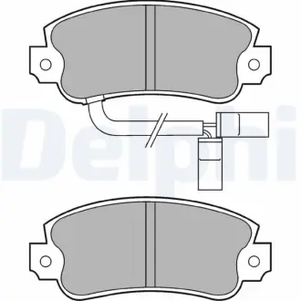 Комплект тормозных колодок, дисковый тормоз DELPHI LP433