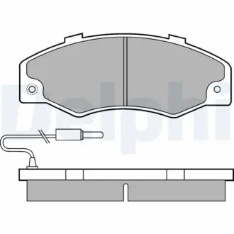 Комплект тормозных колодок, дисковый тормоз DELPHI LP489