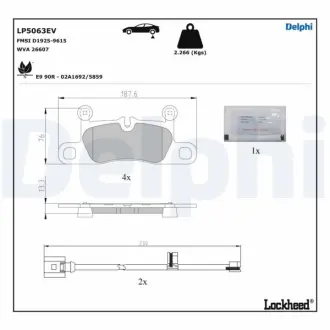 Тормозные колодки DELPHI LP5063EV