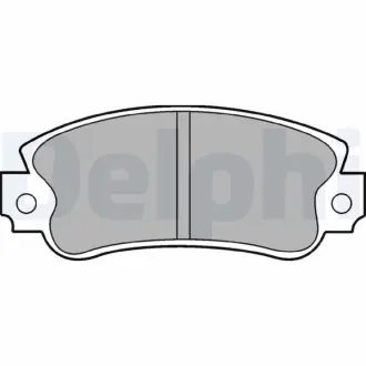 Комплект тормозных колодок, дисковый тормоз DELPHI LP509