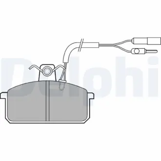 Комплект тормозных колодок, дисковый тормоз DELPHI LP517