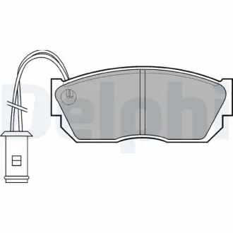 Комплект тормозных колодок, дисковый тормоз DELPHI LP519