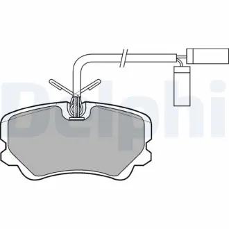 Комплект тормозных колодок, дисковый тормоз DELPHI LP560