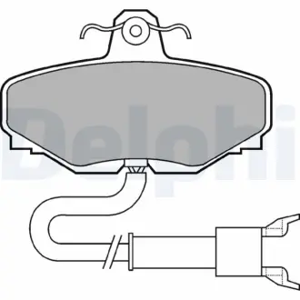 Комплект тормозных колодок, дисковый тормоз DELPHI LP601