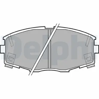 Комплект тормозных колодок, дисковый тормоз DELPHI LP614