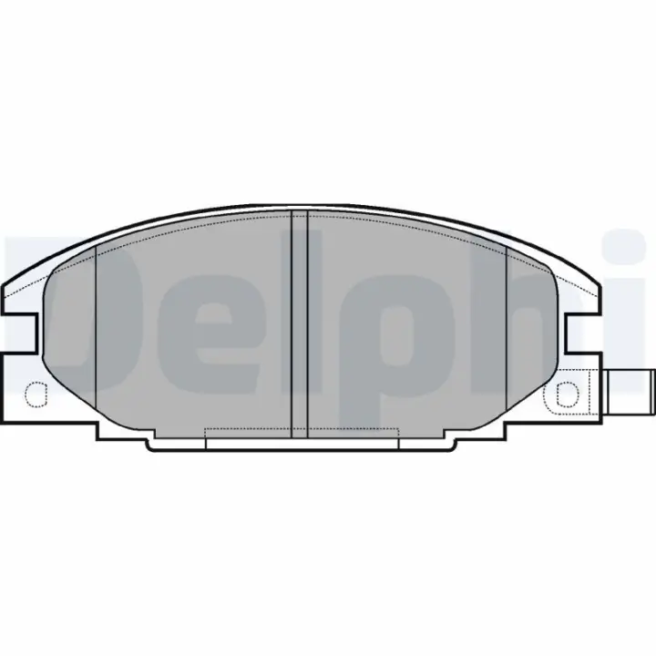 Комплект тормозных колодок, дисковый тормоз DELPHI LP629 (фото 1)