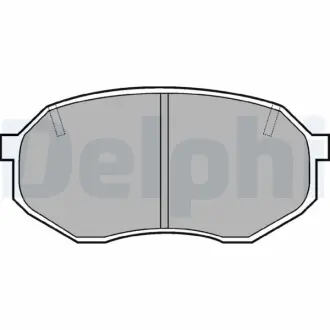 Комплект тормозных колодок, дисковый тормоз DELPHI LP630