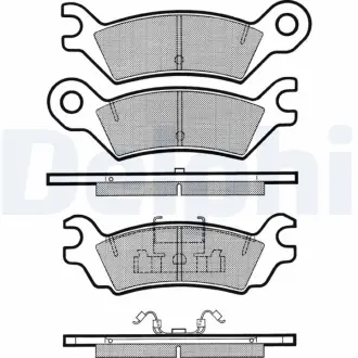 Комплект тормозных колодок, дисковый тормоз DELPHI LP631