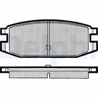 Комплект тормозных колодок, дисковый тормоз DELPHI LP641