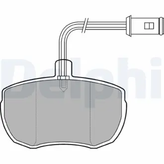 Комплект тормозных колодок, дисковый тормоз DELPHI LP651