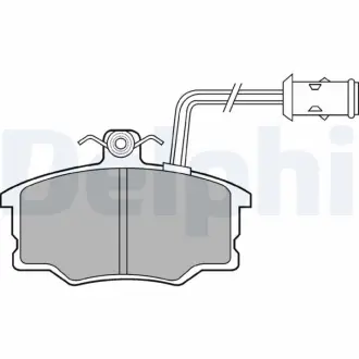 Комплект тормозных колодок, дисковый тормоз DELPHI LP674