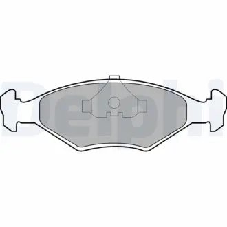 Комплект тормозных колодок, дисковый тормоз DELPHI LP677