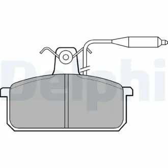 Комплект тормозных колодок, дисковый тормоз DELPHI LP732