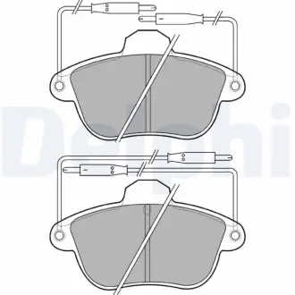 Комплект тормозных колодок, дисковый тормоз DELPHI LP740