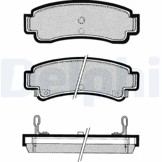 Комплект тормозных колодок, дисковый тормоз DELPHI LP807