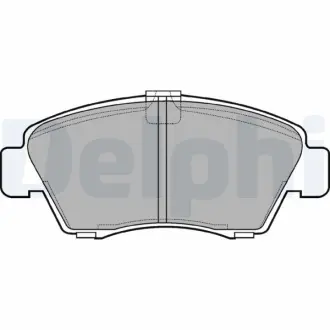 Комплект тормозных колодок, дисковый тормоз DELPHI LP810
