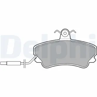 Комплект тормозных колодок, дисковый тормоз DELPHI LP822