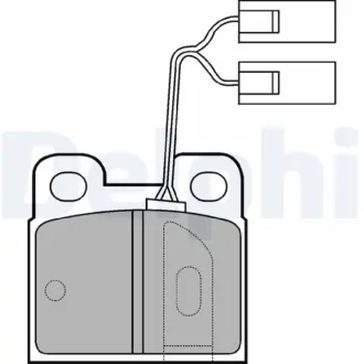 Комплект тормозных колодок, дисковый тормоз DELPHI LP824