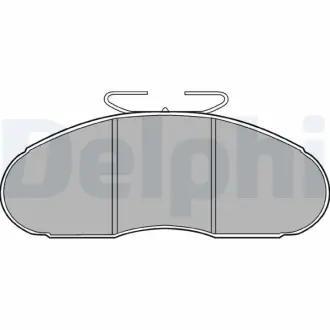 Комплект тормозных колодок, дисковый тормоз DELPHI LP828