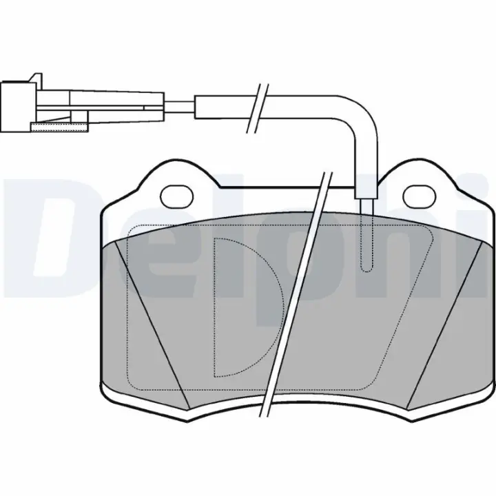 Комплект тормозных колодок, дисковый тормоз DELPHI LP849 (фото 1)