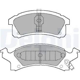Комплект тормозных колодок, дисковый тормоз DELPHI LP898