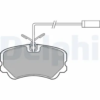 Комплект тормозных колодок, дисковый тормоз DELPHI LP900