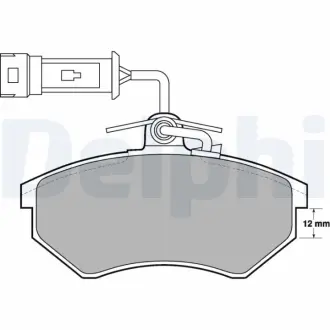 Комплект тормозных колодок, дисковый тормоз DELPHI LP901