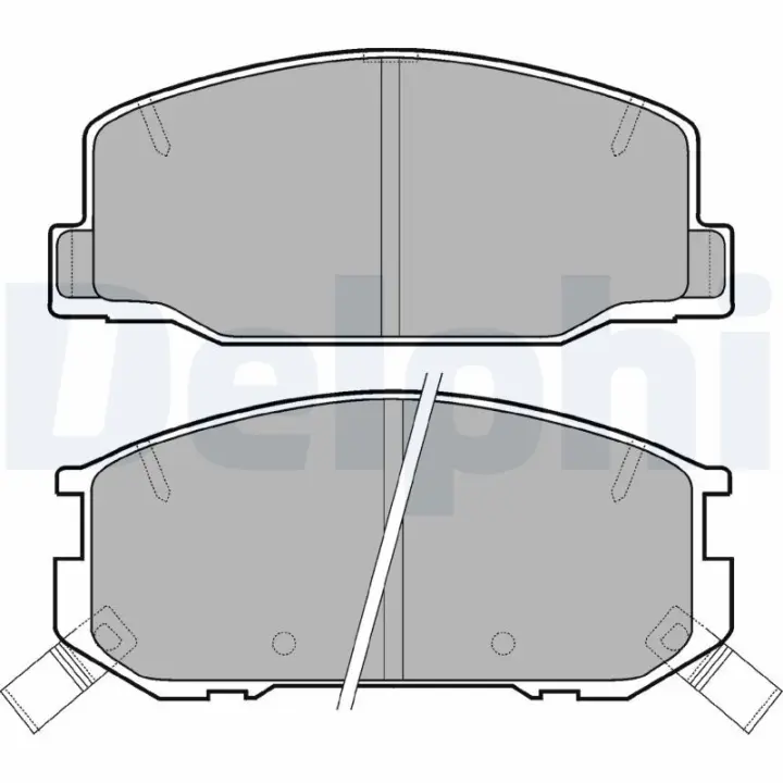 Комплект тормозных колодок, дисковый тормоз DELPHI LP942 (фото 1)