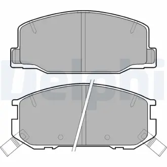 Комплект тормозных колодок, дисковый тормоз DELPHI LP942