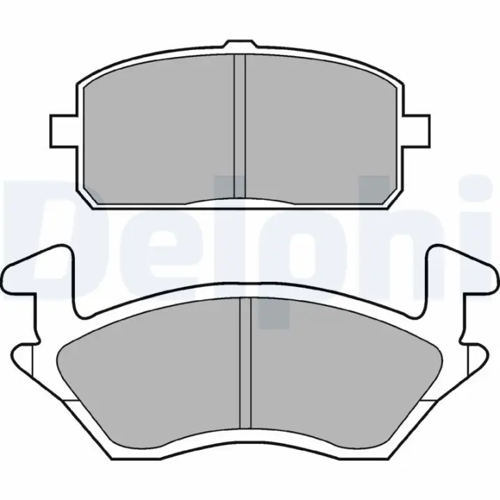 Комплект тормозных колодок, дисковый тормоз DELPHI LP960 (фото 1)