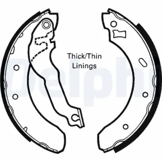Комплект тормозных колодок DELPHI LS1618