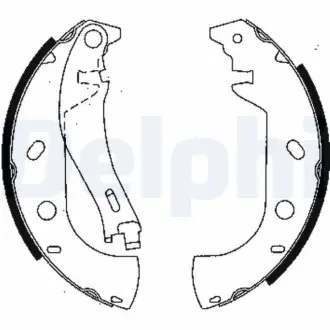 Комплект тормозных колодок DELPHI LS1847