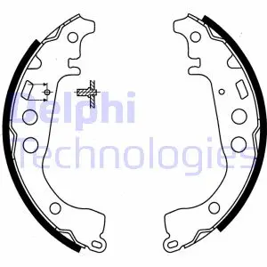 Гальмівна колодка SUBARU JUSTY IV TOYOTA ALLION I, BB I, CELICA, COROLLA, IQ, IST, OPA, PORTE I, PREMIO, PRIUS, RAUM, WILL CYPHA I, YARIS, YARIS VERSO 1.0-1.8 04.99- DELPHI LS1854 (фото 1)