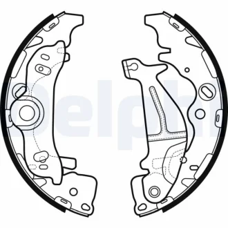 Гальмівна колодка HYUNDAI H-1, H-1 / STAREX, H-1 CARGO, H-1 TRAVEL 2.4/2.5D 03.00- DELPHI LS2138