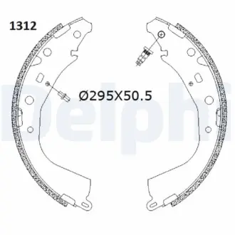 Тормозые колодки барабанные DELPHI LS2187