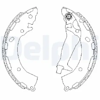Тормозные колодки барабанные DELPHI LS2195
