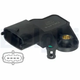 OPEL датчик тиску наддуву Astra,Vectra,Boxer,Jumper, Fiat Doblo 1.9D DELPHI PS10206