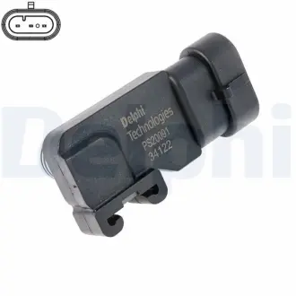 Датчик тиску у впускному колекторі (3 pin) DAEWOO LEGANZA, NUBIRA, TACUMA / REZZO FIAT CROMA ISUZU TROOPER III OPEL ASTRA G, ASTRA G/KOMBI, ASTRA H, ASTRA H GTC, CORSA C 1.2-3.5 10.95- DELPHI PS2009112B1
