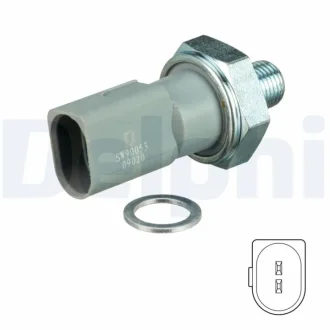 Датчик тиску масла (2,8Бар, 2 pin) AUDI A4 B8, A5, A6 ALLROAD C6, A6 ALLROAD C7, A6 C6, A6 C7, A7, A8 D3, A8 D4, Q5, Q7 VW TOUAREG 2.8-4.2D 11.06-09.18 DELPHI SW90053