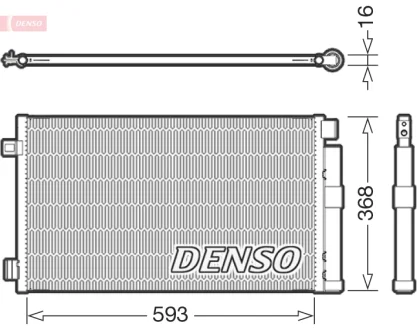 Конденсатор кондиціонера (з осушувачем) FIAT 500E Electric 10.20- DENSO DCN09147