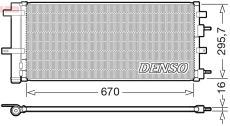 Радиатор кондиционера в сборе DENSO DCN10053
