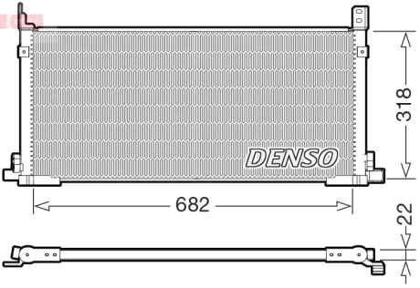 Радиатор кондиционера DENSO DCN50135