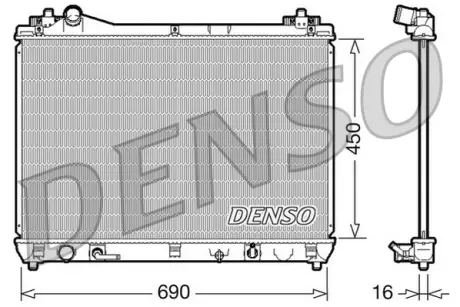 Радиатор охлаждения DENSO DRM47017