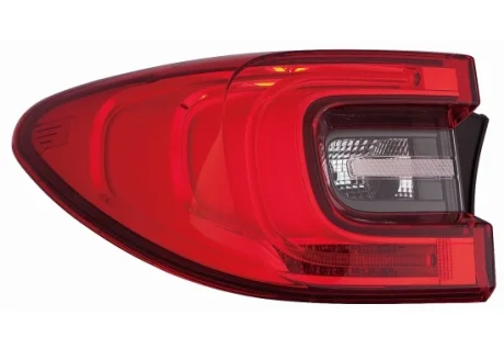 Ліхтар задній прав (зовнішн, LED/P21W, колір повороту білий, колір скла червон) RENAULT KADJAR 06.15-10.18 DEPO 55119AERWE