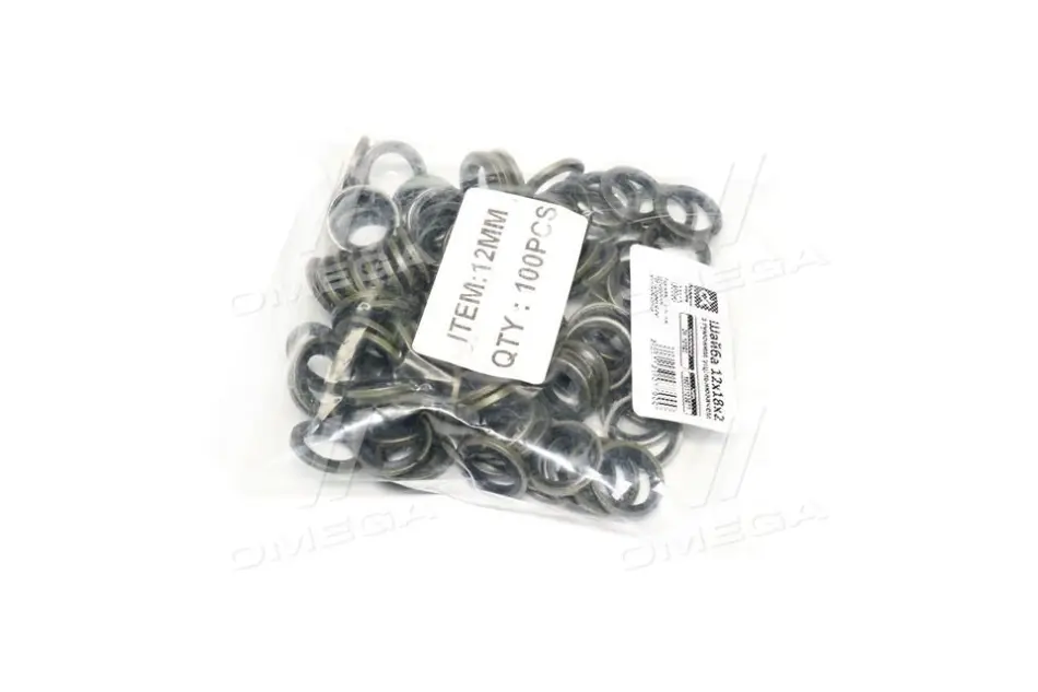 Шайба 12х18х2 з гумовим ущ. 100 шт. ДК DK DK12182 (фото 1)