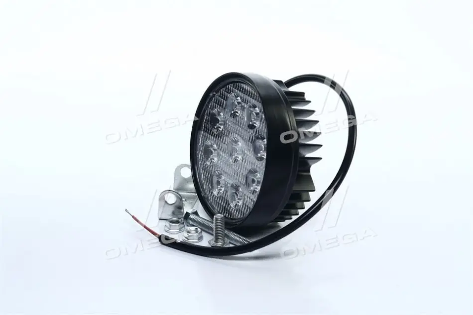 Фара LED кругла 27W. 9 ламп. 110 - 128мм. вузький промінь ДК DK DK B2-27W-B SL (фото 1)