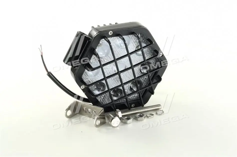 Фара LED шестиугольная 27W, 9 ламп, узкий луч <ДК> DK DK B2- 27W-G (фото 1)