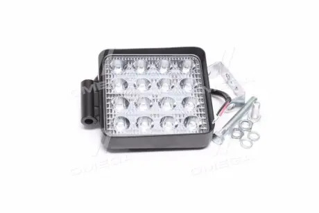 Фара LED прямоугольная 48W, 16 ламп, 110*128мм СТАНДАРТ <ДК> DK DKB248WSTD