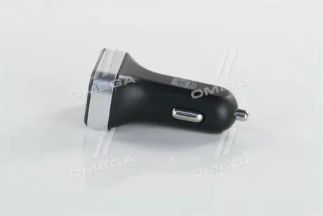 Автомобільний зарядний пристрій 2USB (12 - 24V - 5V 2.4A). LED Display. чорне ДК DK DKCT04B